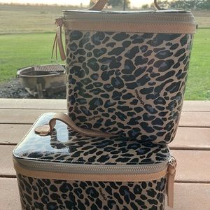 Consuela Blue Jag Train Case Set